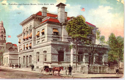Old postcard of building.
